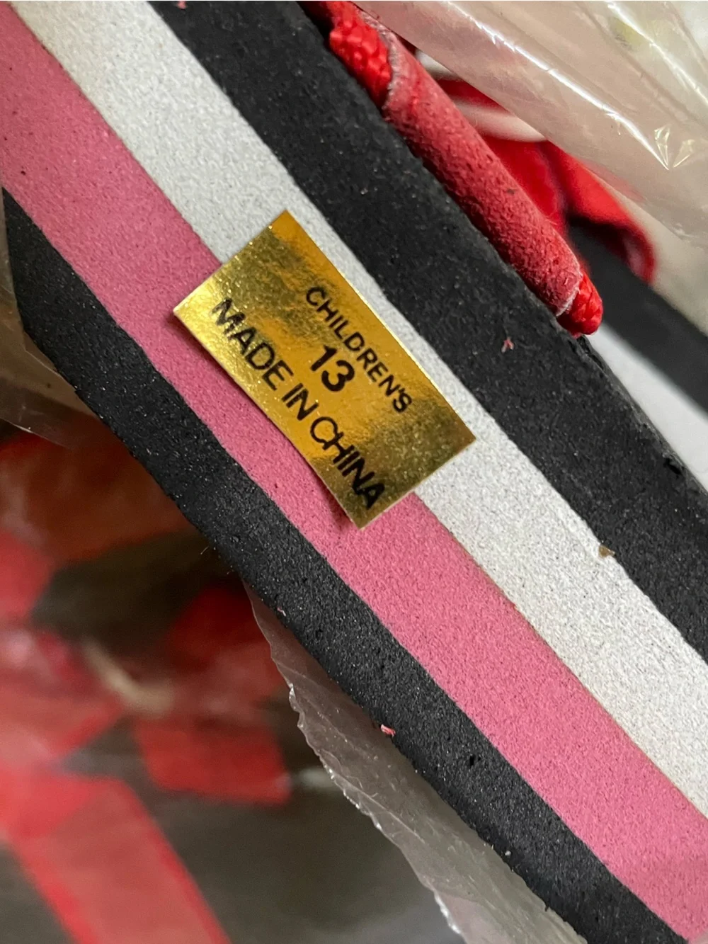 Red Kids Flip Flop Sandals - Unbranded